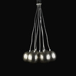 Pierced Metal 7-Cord Pendant Lamp