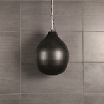 Balloon Style Hanging Lamp // Black + Gold