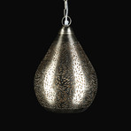 Balloon Shaped Pierced Metal Hanging Lamp