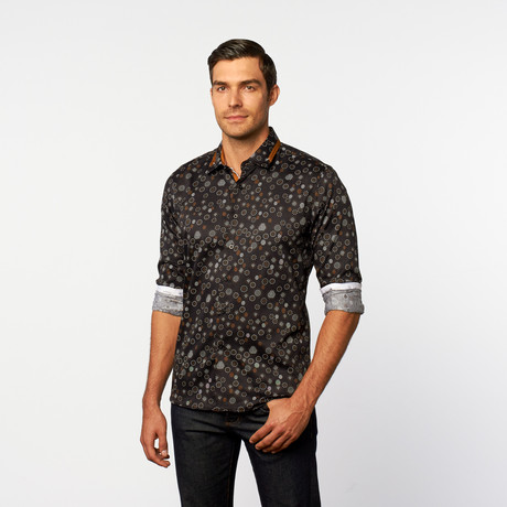 Button-Up Shirt // Black Dot (XS)