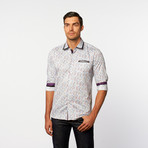 Button-Up Shirt // Light Blue Wave (M)