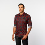 Button-Up Shirt // Red Diamond (3XL)