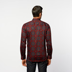 Button-Up Shirt // Red Diamond (3XL)