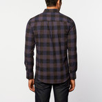 Button-Up Shirt // Blue + Brown Plaid (2XL)