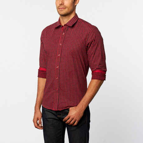 Button-Up Shirt // Red Check (S)