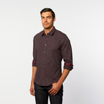 Button-Up Shirt // Burgundy Check (2XL)