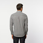 Button-Up Shirt // Dark Green Plaid (S)