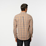 Button-Up Shirt // Orange Plaid (M)