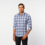 Button-Up Shirt // Light Blue Plaid (M)