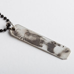 Sterling Armor Tag Necklace