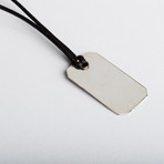 Armor Plate Necklace // Black + Silver