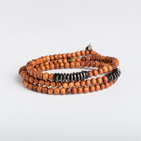 Triple Bayong Wood Bead Bracelet (Small)