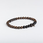 Round Bronzite Stone Bead Bracelet (Small)