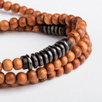 Triple Bayong Wood Bead Bracelet (Small)