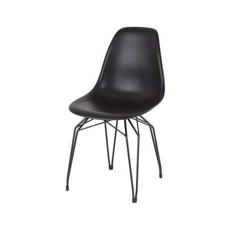 Diamond Chair // Black Base (Black Shell)