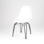 Diamond Chair // Black Base (Black Shell)