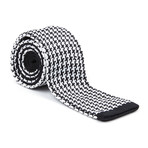 Houndstooth Knit Tie // Black + White