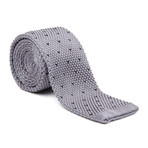 Dots Knit Tie // Grey + Black