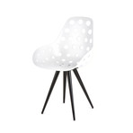 Dimple Angel Contract Chair // White Shell (Chrome Base)