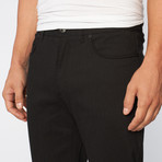 Regular Fit Stretch 5-Pocket Pant // Black Stripe (33WX34L)