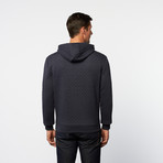 Quilted Zip-Up Hoodie // Coal (L)