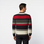 Henley Sweater // Red Stripe (M)