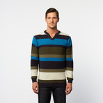 Henley Sweater // Navy Stripe (L)