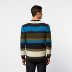 Henley Sweater // Navy Stripe (L)