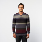 Henley Sweater // Grey Stripe (L)