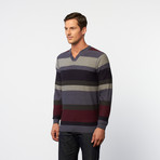 Henley Sweater // Grey Stripe (L)