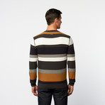 Henley Sweater // Charcoal Stripe (XL)