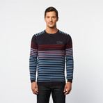 Crew Neck Sweater // Navy Stripe (S)