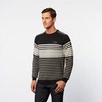 Crew Neck Sweater // Black Stripe (XL)