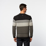 Crew Neck Sweater // Black Stripe (XL)