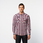 Classic Fit Elbow Patch Button-Up // Red Check (L)