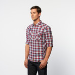 Classic Fit Elbow Patch Button-Up // Red Check (L)