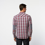 Classic Fit Elbow Patch Button-Up // Red Check (L)