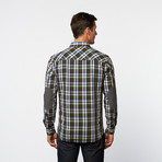 Classic Fit Button-Up // Army + Smalt Plaid (S)