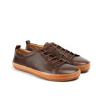 Bannister Leather Sneaker // Dark Brown (Euro: 44)