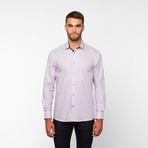 Shadow Stripe Button-Down Shirt // Purple (S)