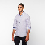 Striped Button-Up Shirt // Blue Multi (M)