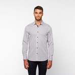 Candy Stripe Button-Down Shirt // Blue + Grey (L)