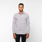 Plaid Button-Down Shirt // Grey + Red (XL)