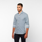 Tattersall Button-Down Shirt // Blue + Green (S)