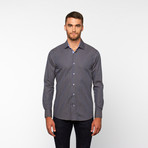 Dobby Stripe Button-Down Shirt // Black & Blue (M)