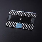 Tribe Wallet // Carbon Fiber Wallet // Black (Silver Bar + Black Band)