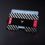 Tribe Wallet // Carbon Fiber Wallet // Black (Silver Bar + Black Band)