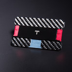 Tribe Wallet // Carbon Fiber Wallet // Black (Silver Bar + Black Band)