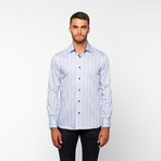 Jacquard Button-Down Shirt // Blue (L)