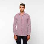 Dolce Guava // Button-Up Shirt // Red, White + Blue (M)